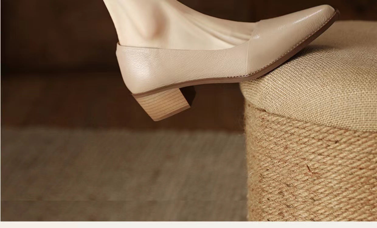 Pointed-toe Soft Bottom Simple Shallow Mouth Casual Shoes