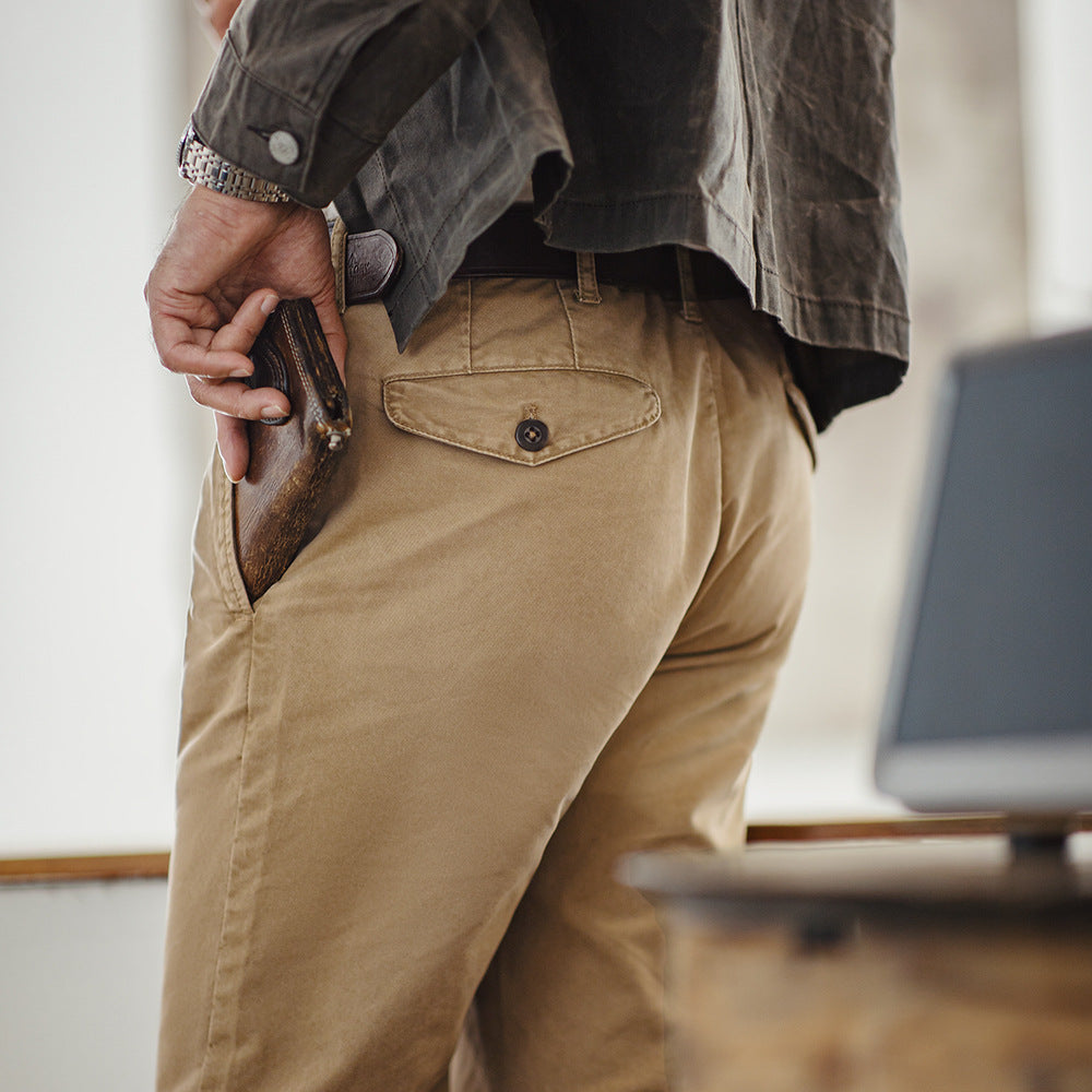 Slimming Straight Pants Men's Autumn