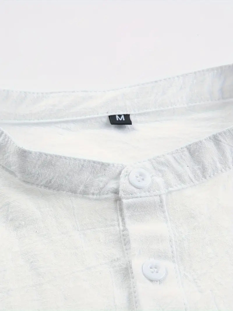 Men's Chest Pocket Solid Color Casual Fashion Short Sleeve T-shirt