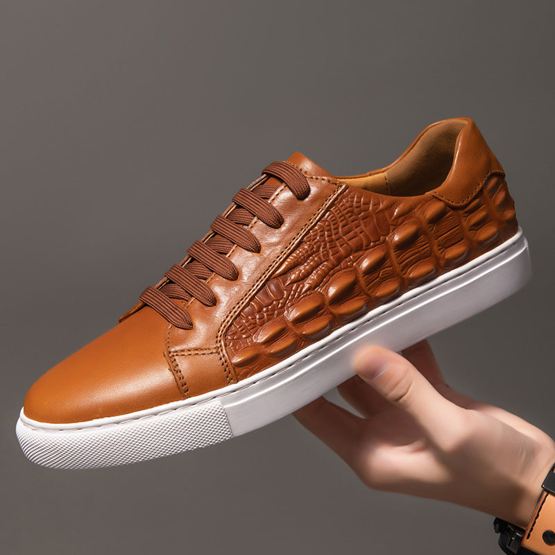 Casual Trend Grain Men's Low Trendy Shoes