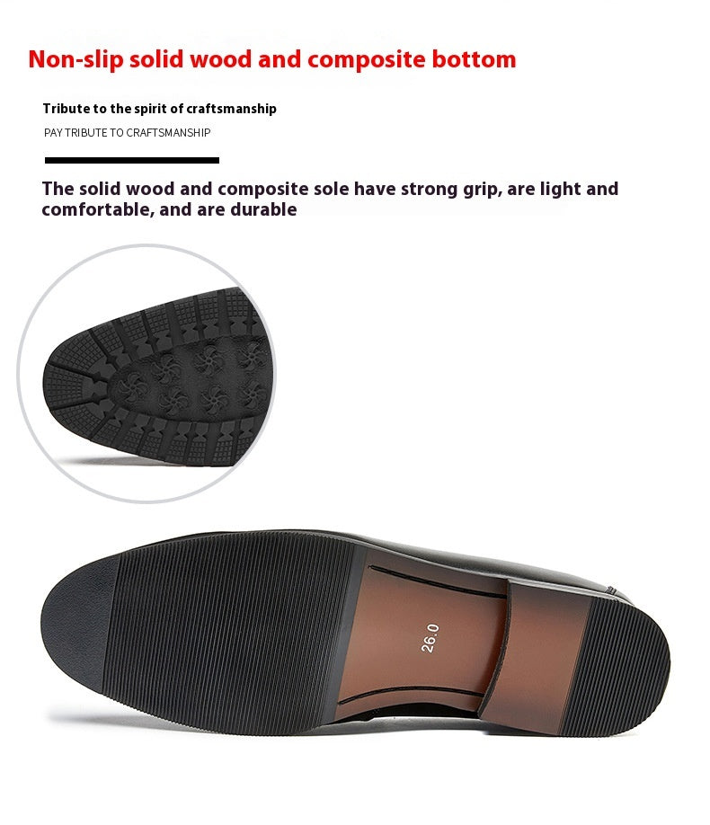 Men's Leather Summer British Style Simple Business Leather Shoes