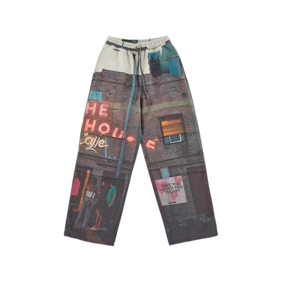 Fashion Graffiti Elastic Loose Casual Pants